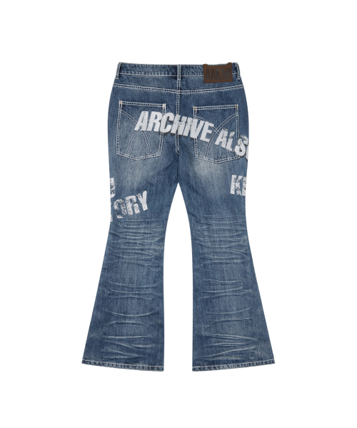 AAKAM(アーカム)の「Typo Flare Denim Pants (Blue)(デニムパンツ・レディース・その他・1/2)」の3枚目の写真