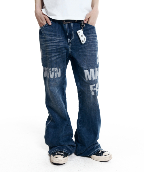 AAKAM(アーカム)の「Typo Flare Denim Pants (Blue)(デニムパンツ・レディース・その他・1/2)」の10枚目の写真