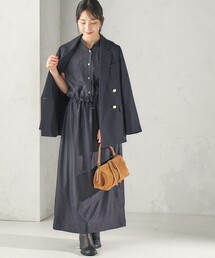 〈手洗い可能〉キュプラ ポリエステル ドロスト ワンピース