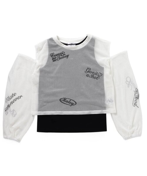 algy(アルジー)の「メッシュロンT&タンクセット(その他トップス・キッズ・ブラック/オフホワイト/サックスブルー・130/140/150/160)」の4枚目の写真