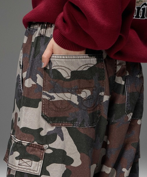 X-girl(エックスガール)の「JERSEY MIX 2WAY WIDE LEG CARGO PANTS(カーゴパンツ・レディース・レオパード/カモフラージュ・S/M)」の17枚目の写真