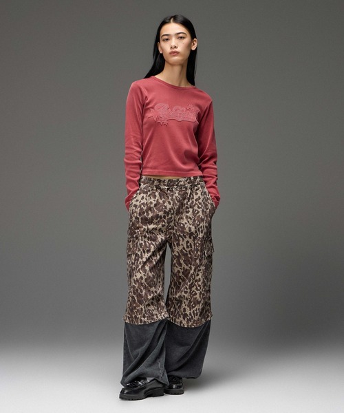 X-girl(エックスガール)の「JERSEY MIX 2WAY WIDE LEG CARGO PANTS(カーゴパンツ・レディース・レオパード/カモフラージュ・S/M)」の18枚目の写真