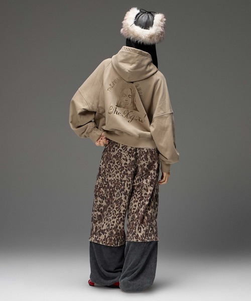 X-girl(エックスガール)の「JERSEY MIX 2WAY WIDE LEG CARGO PANTS(カーゴパンツ・レディース・レオパード/カモフラージュ・S/M)」の22枚目の写真