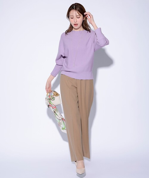 ANY SIS（エニィスィス）の「ビューティサーモ2WAYストレッチ ワイドパンツ（その他パンツ・レディース・アイボリー系/ブラウン系/ネイビー系・X-LARGE）」の5枚目の写真
