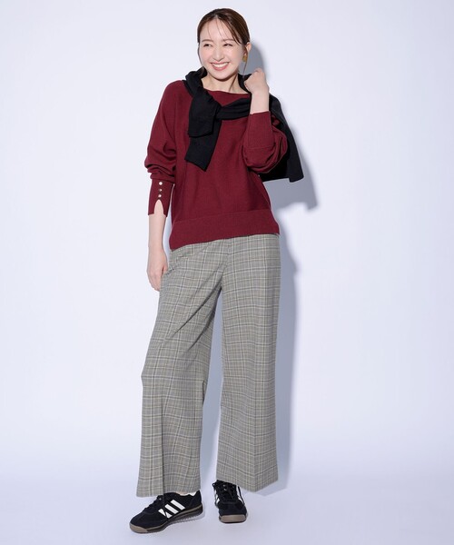 ANY SIS（エニィスィス）の「ビューティサーモ2WAYストレッチ ワイドパンツ（その他パンツ・レディース・アイボリー系/ブラウン系/ネイビー系・X-LARGE）」の8枚目の写真