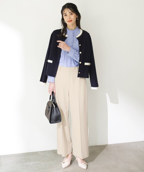ANY SIS（エニィスィス）の「ビューティサーモ2WAYストレッチ ワイドパンツ（その他パンツ・レディース・アイボリー系/ブラウン系/ネイビー系・X-LARGE）」の15枚目の写真