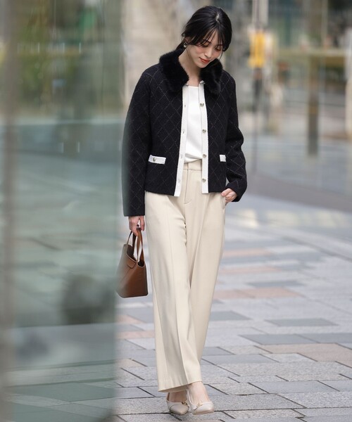ANY SIS（エニィスィス）の「ビューティサーモ2WAYストレッチ ワイドパンツ（その他パンツ・レディース・アイボリー系/ブラウン系/ネイビー系・X-LARGE）」の16枚目の写真