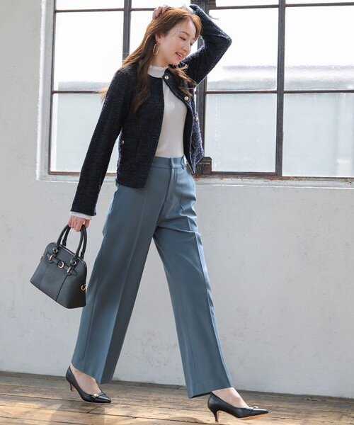 ANY SIS（エニィスィス）の「ビューティサーモ2WAYストレッチ ワイドパンツ（その他パンツ・レディース・アイボリー系/ブラウン系/ネイビー系・X-LARGE）」の20枚目の写真