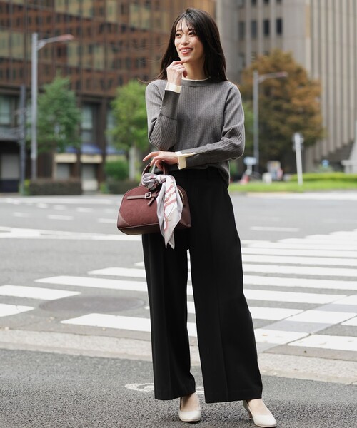 ANY SIS（エニィスィス）の「ビューティサーモ2WAYストレッチ ワイドパンツ（その他パンツ・レディース・アイボリー系/ブラウン系/ネイビー系・X-LARGE）」の22枚目の写真