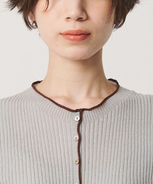 BEAUTY&YOUTH UNITED ARROWS(ビューティーアンドユースユナイテッドアローズ)の「リブ トリミング カーディガン ウォッシャブル(カーディガン/ボレロ・レディース・ライトグレー/グレー/ナチュラル・FREE)」の18枚目の写真