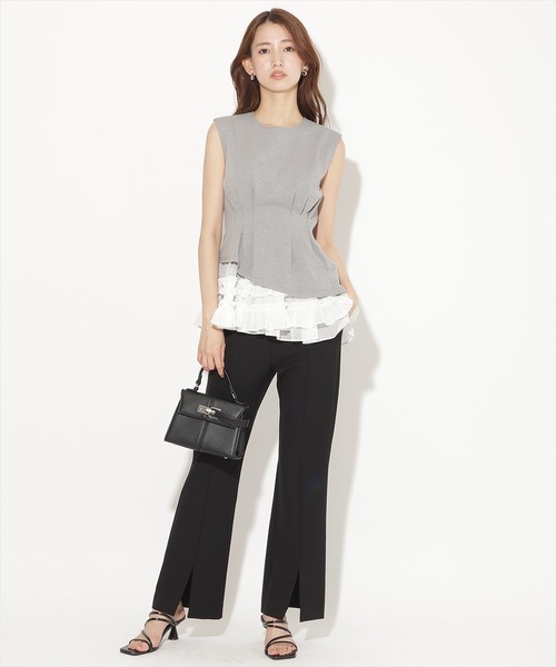 AND COUTURE(アンドクチュール)の「センタースリットストレッチパンツ(その他パンツ・レディース・ブラック/ブラウン・SMALL/MEDIUM)」の14枚目の写真