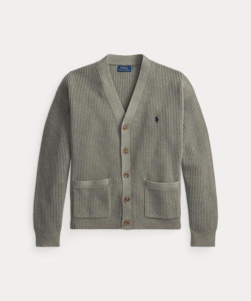 POLO RALPH LAUREN(ポロ ラルフ ローレン)の「リラックス フィット テクスチャード コットン カーディガン(カーディガン/ボレロ・メンズ・グレー系・M/S/L)」の2枚目の写真