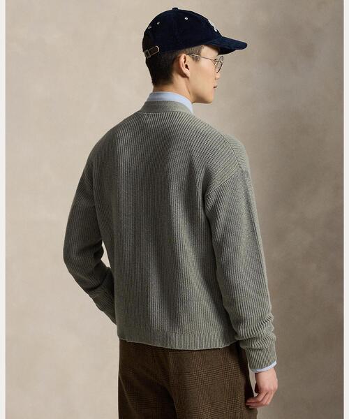 POLO RALPH LAUREN(ポロ ラルフ ローレン)の「リラックス フィット テクスチャード コットン カーディガン(カーディガン/ボレロ・メンズ・グレー系・M/S/L)」の4枚目の写真