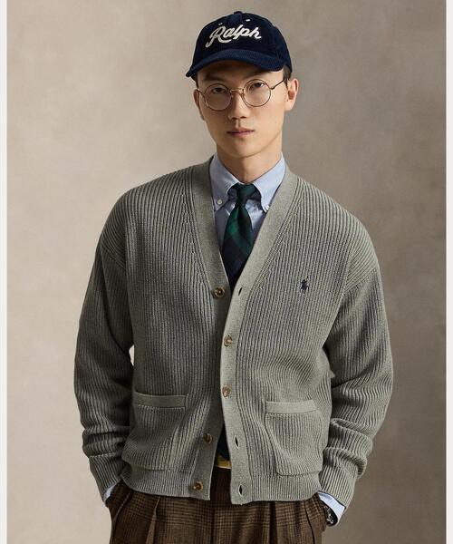 POLO RALPH LAUREN(ポロ ラルフ ローレン)の「リラックス フィット テクスチャード コットン カーディガン(カーディガン/ボレロ・メンズ・グレー系・M/S/L)」の6枚目の写真