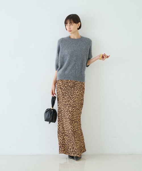Rouge vif（ルージュヴィフ）の「カシミヤ混ウール半袖ニット（ニット/セーター・レディース・オフホワイト/レッド/グレー・フリー）」の18枚目の写真