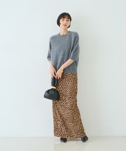 Rouge vif（ルージュヴィフ）の「カシミヤ混ウール半袖ニット（ニット/セーター・レディース・オフホワイト/レッド/グレー・フリー）」の19枚目の写真