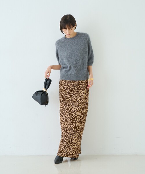 Rouge vif（ルージュヴィフ）の「カシミヤ混ウール半袖ニット（ニット/セーター・レディース・オフホワイト/レッド/グレー・フリー）」の20枚目の写真