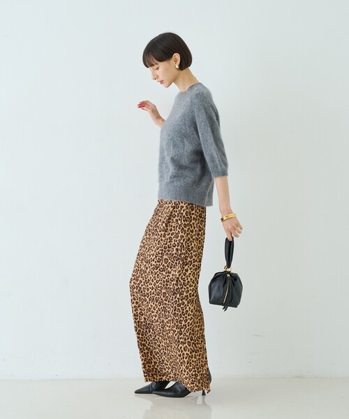 Rouge vif（ルージュヴィフ）の「カシミヤ混ウール半袖ニット（ニット/セーター・レディース・オフホワイト/レッド/グレー・フリー）」の21枚目の写真