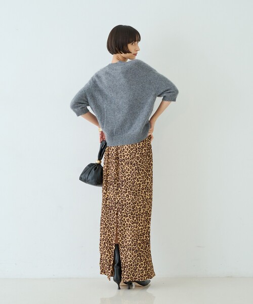 Rouge vif（ルージュヴィフ）の「カシミヤ混ウール半袖ニット（ニット/セーター・レディース・オフホワイト/レッド/グレー・フリー）」の22枚目の写真