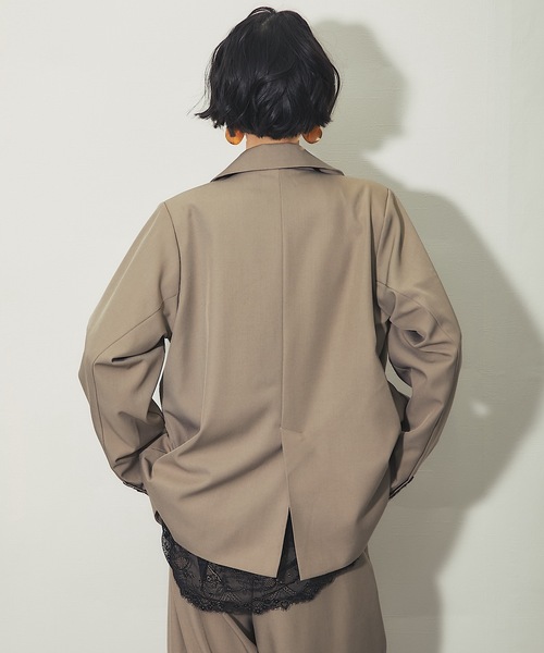 ANOTHER S(アナザーエス)の「「セットアップ対応」ダブルジャケット(テーラードジャケット・レディース・チャコールグレー/ブラック/グレイッシュベージュ・FREE)」の16枚目の写真