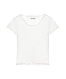 MESH HALF SLEEVE TOP_IVORY