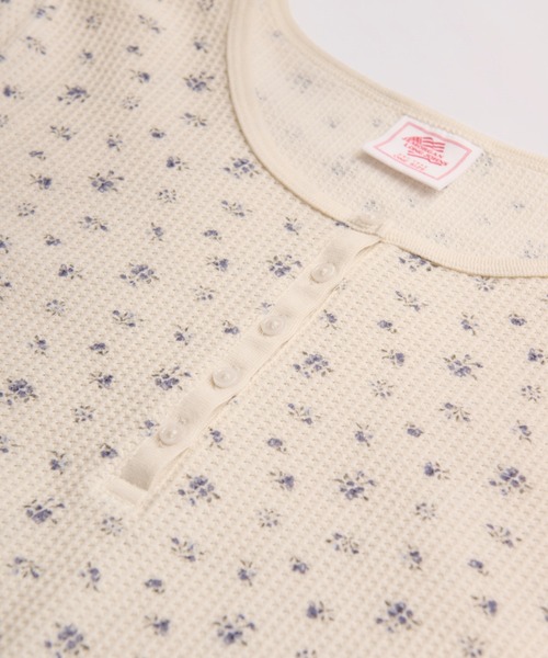 JEMORGAN(ジェーイーモーガン)の「ワッフルフラワー柄 ハーフスリーブヘンリーT(パック入)(Tシャツ/カットソー・レディース・ブラック/ネイビー/パープル/スカイブルー/ピンク・FREE)」の11枚目の写真