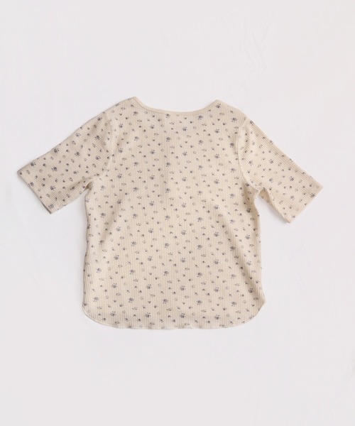 JEMORGAN(ジェーイーモーガン)の「ワッフルフラワー柄 ハーフスリーブヘンリーT(パック入)(Tシャツ/カットソー・レディース・ブラック/ネイビー/パープル/スカイブルー/ピンク・FREE)」の13枚目の写真