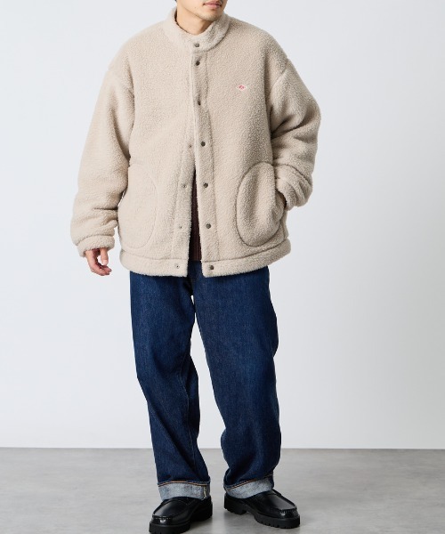 DANTON（ダントン）の「【WEB先行予約】[DANTON/ダントン] スタンドカラー ダブルフェイスボアフリースカーディガン(WEB限定)（ブルゾン・レディース・ベージュ/ブラック/チャコールグレー・L/M/S）」の13枚目の写真
