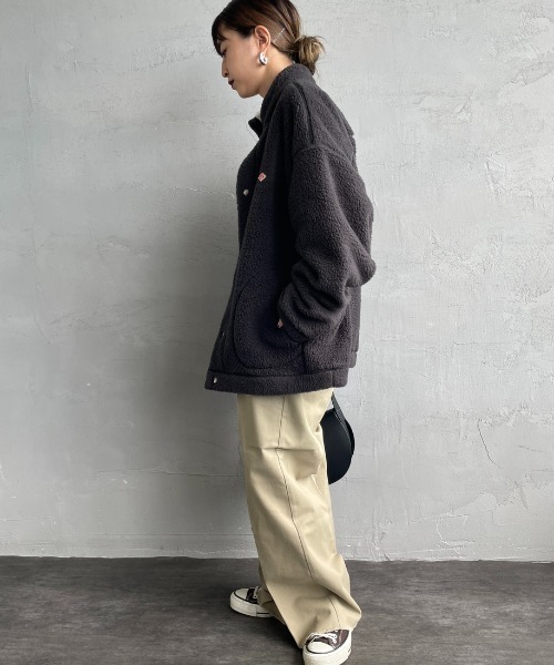 DANTON（ダントン）の「【WEB先行予約】[DANTON/ダントン] スタンドカラー ダブルフェイスボアフリースカーディガン(WEB限定)（ブルゾン・レディース・ベージュ/ブラック/チャコールグレー・L/M/S）」の20枚目の写真