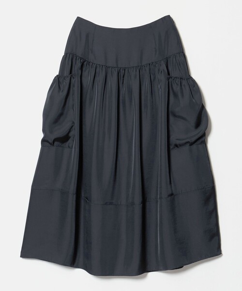 UNITED ARROWS(ユナイテッドアローズ)の「シルクライク ティアード スカート ‐ウォッシャブル‐(スカート・レディース・ネイビー/その他1・36/38)」の12枚目の写真