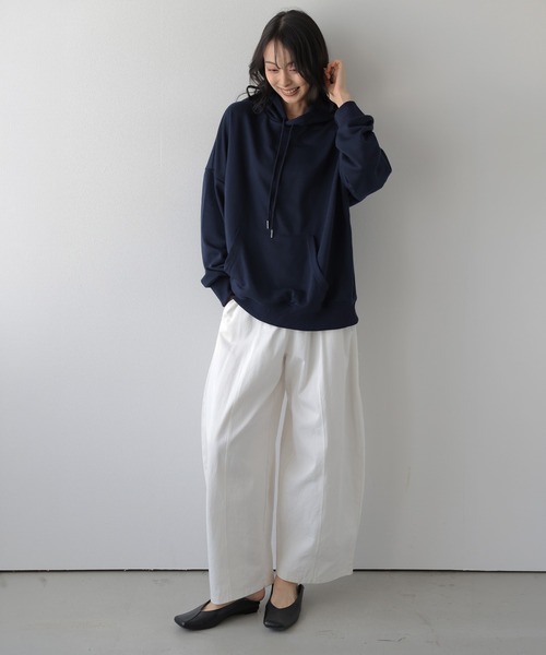 La-gemme（ラジェム）の「コットンライク ベーシックフーディー/パーカー/オーバーサイズ（パーカー・レディース・グレー/ネイビー/ベージュ/ブラック・フリー）」の13枚目の写真