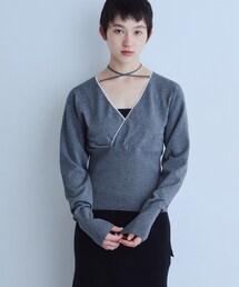 CODE A（コードエー）の「intimate wrap knit top（ニット/セーター）」