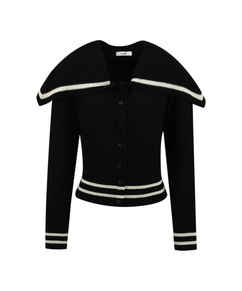 VLETI(ブレッティ)の「Wool Calla Slim Knit Cardigan (Black)(カーディガン/ボレロ・レディース・ブラック・FREE)」の2枚目の写真