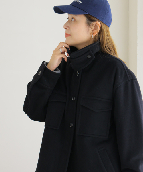 JOURNAL STANDARD(ジャーナルスタンダード)の「スーパー120ダブルビーバーCPO(その他アウター・レディース・ブラック/ホワイト×ホワイト・FREE)」の12枚目の写真