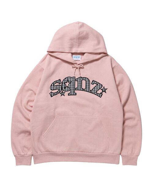 SEQUENZ(シークエンズ)の「※WEB限定 / チェック柄ワッペン / 短丈裏起毛ジップパーカー / sqnzgingham applique pk(パーカー・メンズ・ブラック/ブルー/ライトピンク/ブラウン・SMALL/MEDIUM/LARGE)」の22枚目の写真