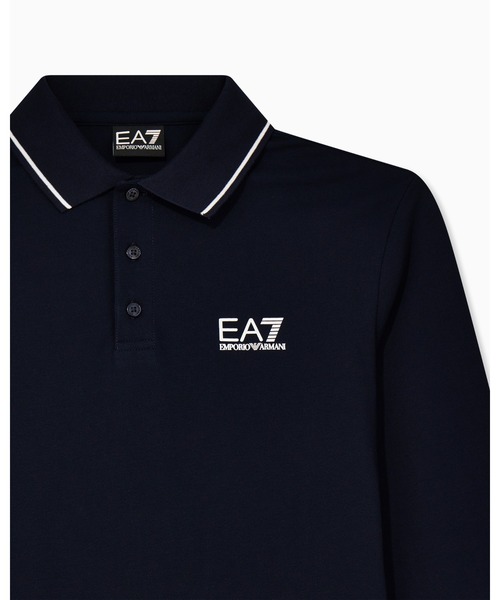 EMPORIO ARMANI EA7(エンポリオアルマーニイーエーセブン)の「<オンライン限定>【エンポリオ アルマーニ EA7】Core Identity 長袖ポロシャツ ストレッチコットン(ポロシャツ・メンズ・ブルー・LARGE/MEDIUM/SMALL/X-LARGE/X-SMALL)」の6枚目の写真