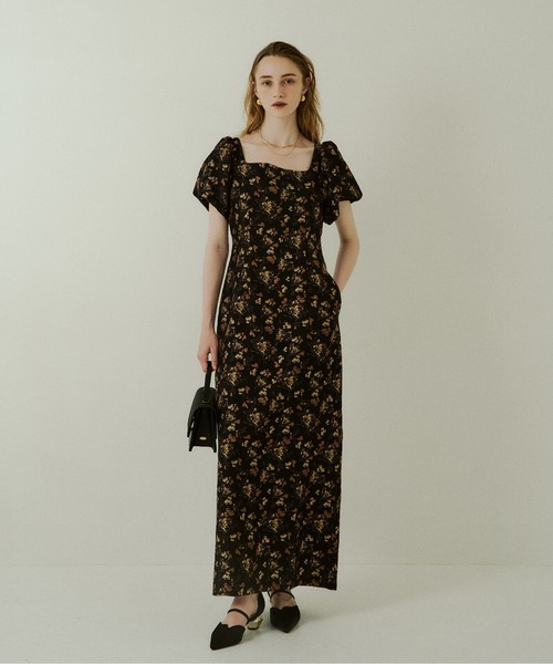 LE'RURE(リルアー)の「Silk jacquard dress(ドレス・レディース・ベージュ系/ダークネイビー・TALL/MEDIUM/SMALL)」の12枚目の写真