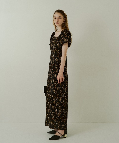 LE'RURE(リルアー)の「Silk jacquard dress(ドレス・レディース・ベージュ系/ダークネイビー・TALL/MEDIUM/SMALL)」の13枚目の写真