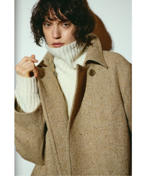 RIM.ARK(リムアーク)の「【26FW OUTER PRE ORDER】Herringbone over loose CT(ヘリンボーン オーバー ルーズ コート)(テーラードジャケット・レディース・ベージュ/ブラック・36/38)」の4枚目の写真