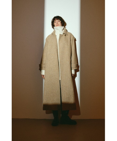 RIM.ARK(リムアーク)の「【26FW OUTER PRE ORDER】Herringbone over loose CT(ヘリンボーン オーバー ルーズ コート)(テーラードジャケット・レディース・ベージュ/ブラック・36/38)」の5枚目の写真
