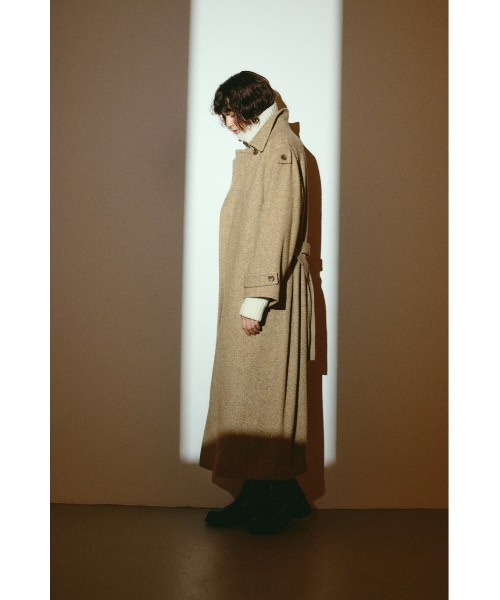 RIM.ARK(リムアーク)の「【26FW OUTER PRE ORDER】Herringbone over loose CT(ヘリンボーン オーバー ルーズ コート)(テーラードジャケット・レディース・ベージュ/ブラック・36/38)」の8枚目の写真
