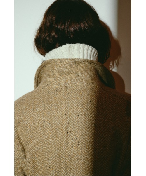 RIM.ARK(リムアーク)の「【26FW OUTER PRE ORDER】Herringbone over loose CT(ヘリンボーン オーバー ルーズ コート)(テーラードジャケット・レディース・ベージュ/ブラック・36/38)」の14枚目の写真