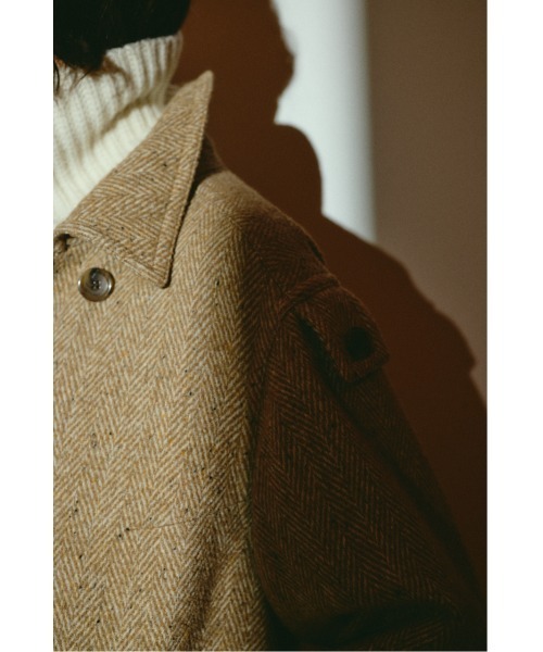 RIM.ARK(リムアーク)の「【26FW OUTER PRE ORDER】Herringbone over loose CT(ヘリンボーン オーバー ルーズ コート)(テーラードジャケット・レディース・ベージュ/ブラック・36/38)」の15枚目の写真