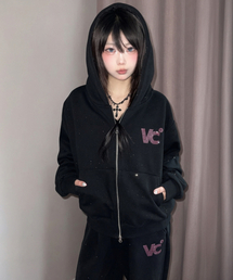 VCシグネチャーホットフィックスフードジップアップ_ブラック