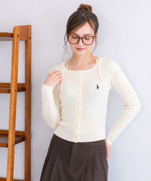 U.S. POLO ASSN.(ユーエスポロアッスン)の「【U.S. POLO ASSN.】clear 別注 肩リボンニットトップス(ニット/セーター・レディース・イエロー系その他/ピンク/アイボリー/ブラウン・F)」の8枚目の写真
