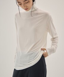 【08sircus/サーカス】Stretch jersey super high neck/ストレッチジャージー スーパーハイネック/カットソー