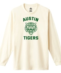 Ol' Basics(オール・ベーシックス) 長袖Tシャツ AUSTIN ロゴ タイガーイラスト プリント 袖リブ ロンT ロングTシャツ トップス カットソー レディース