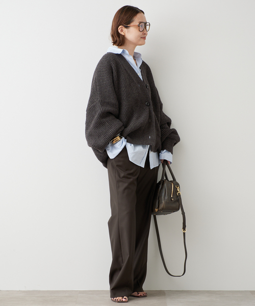 Deuxieme Classe(ドゥーズィエムクラス)の「【LA PISCINE/ラ ピシーヌ】KNIT CARDI(カーディガン/ボレロ・レディース・チャコールグレー/ベージュ・FREE)」の17枚目の写真