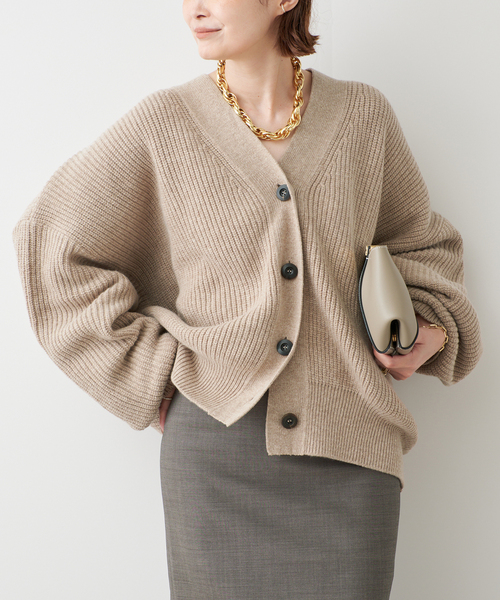 Deuxieme Classe(ドゥーズィエムクラス)の「【LA PISCINE/ラ ピシーヌ】KNIT CARDI(カーディガン/ボレロ・レディース・チャコールグレー/ベージュ・FREE)」の20枚目の写真