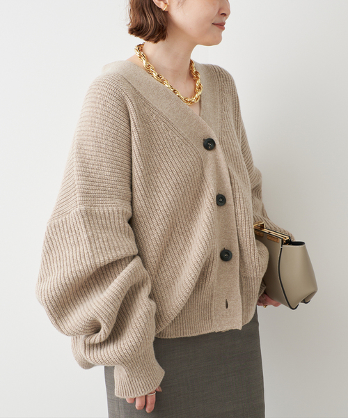 Deuxieme Classe(ドゥーズィエムクラス)の「【LA PISCINE/ラ ピシーヌ】KNIT CARDI(カーディガン/ボレロ・レディース・チャコールグレー/ベージュ・FREE)」の21枚目の写真
